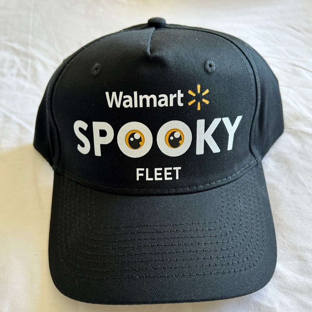 Walmart Spooky Fleet black adjustable hat ball cap